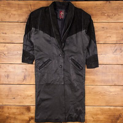 Vintage G-III Lederjacke M schwarz Damen geknöpft