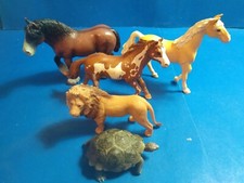 Schleich Horses, Lion, Turtle lot of 5 Free Shipping