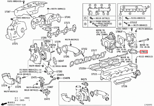 Genuine Toyota Hilux KUN26 1KD 3.0 Diesel Throttle Body Venturi Gasket - Picture 3 of 20