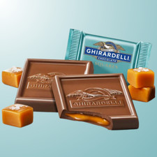 SALTED CARAMEL MILK CHOCOLATE GHIRARDELLI SQUARES (Lindt Lindor)