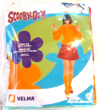 Velma Costume & Wig Orange Scooby Doo Mystery Inc Detectives Sz S/M Fits up to 8