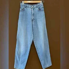 Gitano Vintage Blue Baggy Jeans 100% Cotton Size 8