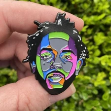 Kendrick Lamar - Pop Art Style Enamel Pin - 1 3/4” 