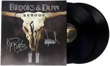 Brooks & Dunn Dual Signed 2024 REBOOT Album Cover/LP/Black Vinyl/Record- COA