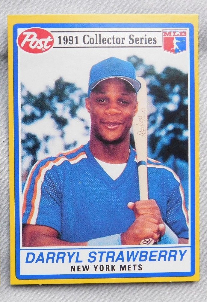 1991 Post Cereal Darryl Strawberry Mets Baseball Card | eBay