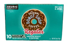 The Original Donut Shop Regular Medium Roast Coffee K Cups Keurig 10 ct 3.9 oz