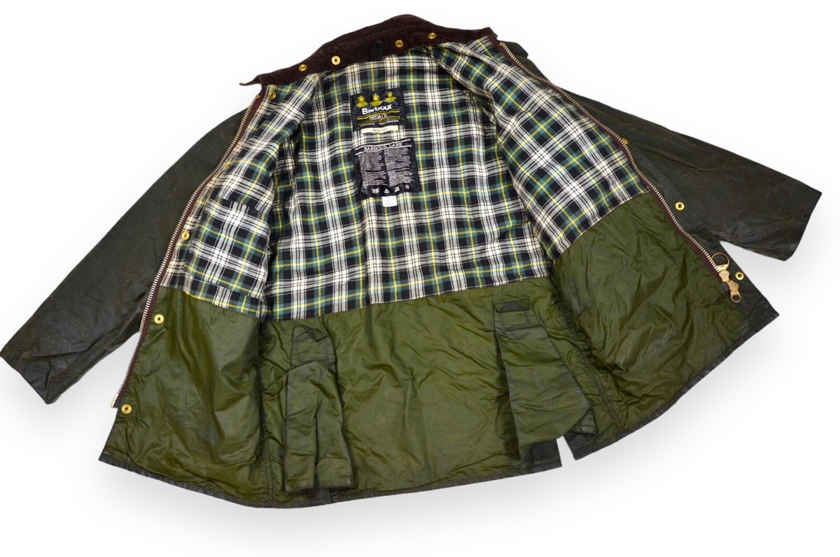 Barbour Bedale Jacket Wax A100 Green Vintage England Classic Barbour Bedale Jacket Wax A100 Green Vintage England Classic
