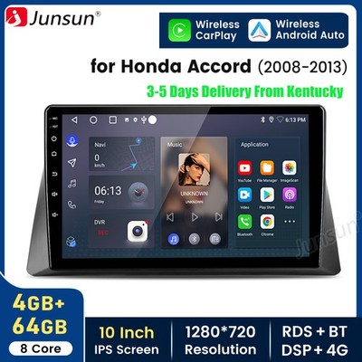 8Core 4+64G Android15 Carplay For Honda Accord 2008-12 Car Stereo Radio GPS Navi