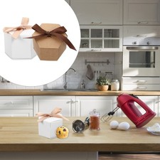 20pcs Hexahedron Candy Boxes Paper Gift Boxes with Ribbon for Baking Wedding