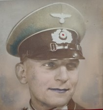 Porträt coloriert ? schöner Soldat Wehrmacht Uniform II.Weltkrieg Foto