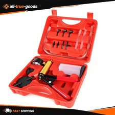 Hand Held Vacuum Pressure Pump Tester Set Brake Fluid Bleeder Bleeding Kit Box