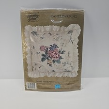 Candamar Something Special Candlewicking Mixed Floral Pillow Kit 80170 Vintage