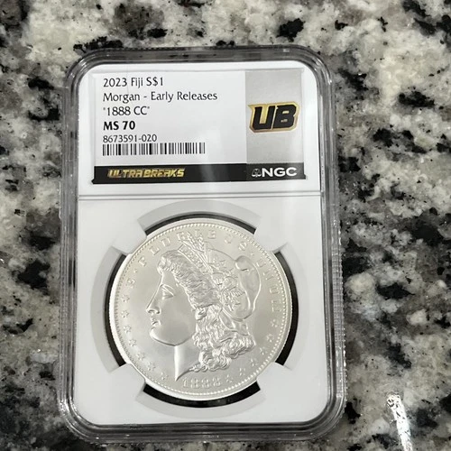 2023 FIJI Morgan 999 Silver Dollars 1888 CC Early Release Ultra Breaks NGC MS70