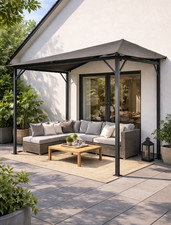 Anbau Pavillon Terrassenüberdachung Wand Abdach 3x2 m Terrassen Canopy Pergola