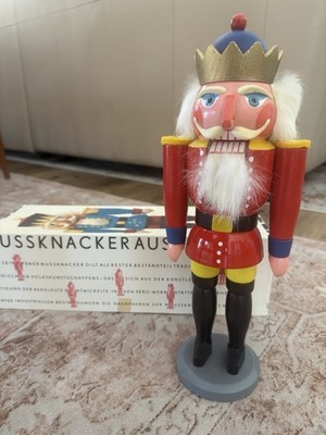 VERO ERZGEBIRGISCHER NUSSKNACKER AUS SEIFFEN CHRISTMAS NUTCRACKER VINTAGE 14'' 
