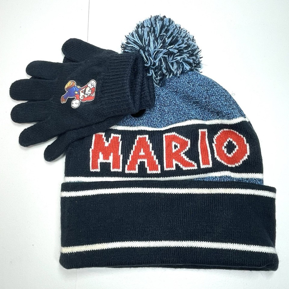 NWT SUPER MARIO Knit Stocking Hat Gloves Blue Red Toddler Size EBay nwt-super-mario-knit-stocking-hat-gloves-blue-red-toddler-size-ebay
