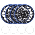 <!--F#f_0-->´4pcs 15in Wheel Hubcap Snap On Hub Caps Cover BlackBlue For R15 Tire & Steel<!--F/-->