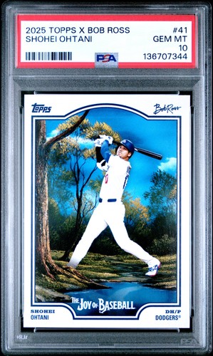 2025 TOPPS X BOB ROSS THE JOY OF BASEBALL #41 SHOHEI OHTANI PSA 10