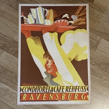 Pappschild Pappschild Conditorei & Cafe Rehfuss Ravensburg wohl 30er Jahre!
