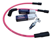 Ton's Hot Pink 8mm Harley Davidson Sportster XL 07-23 Spark plug & wire kit 6r12