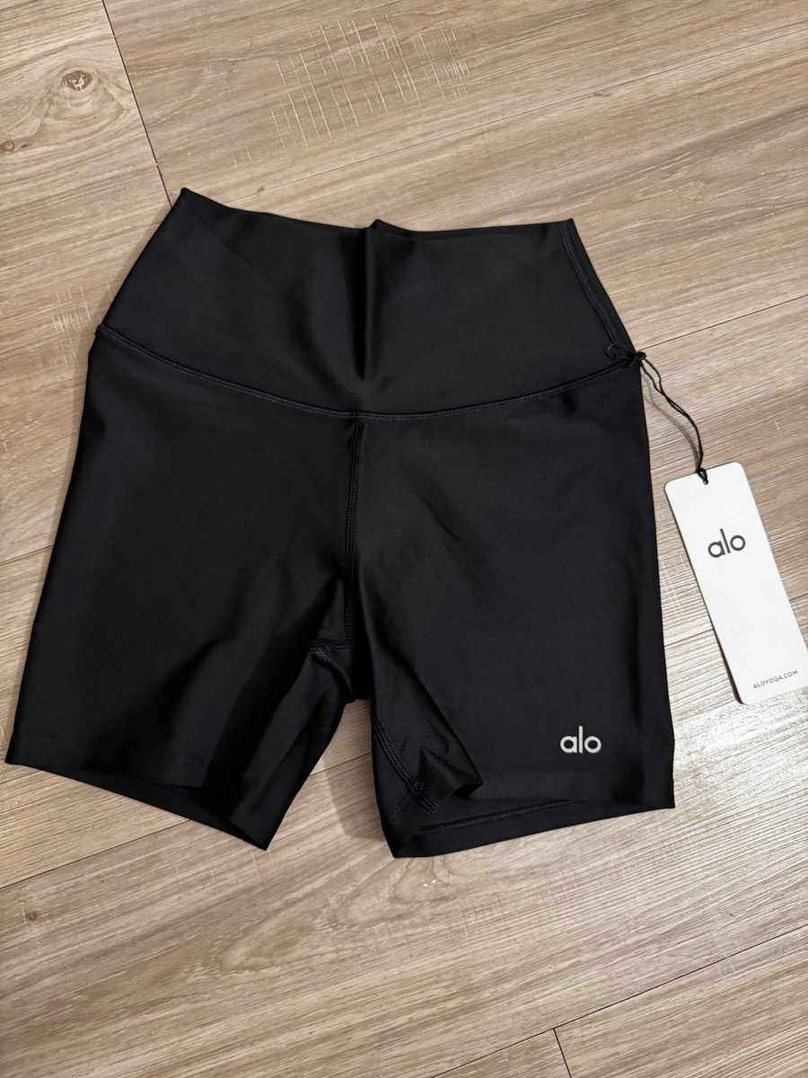 Alo Yoga Airlift Energy Short Black High Waist Small Size | eBay