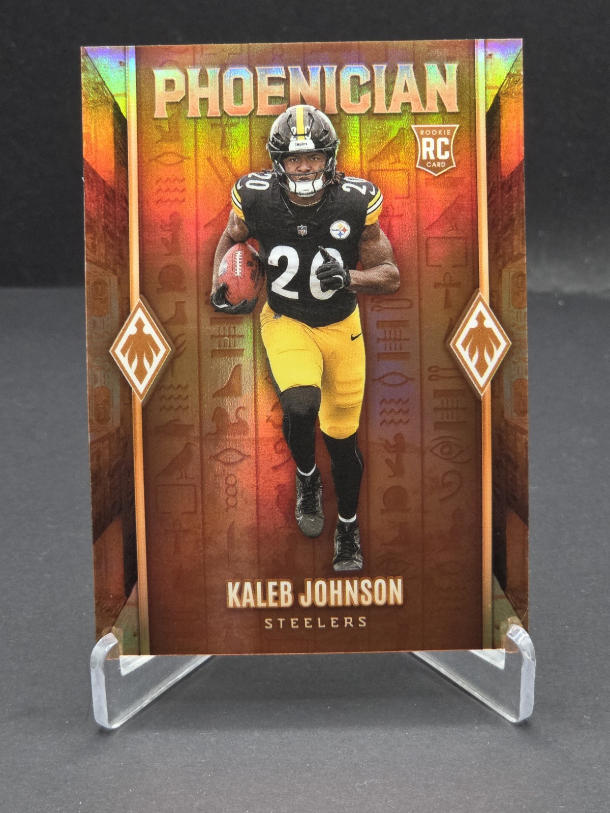 2025 Panini Phoenix Football Kaleb Johnson Phoenician #2 RC SSP Steelers