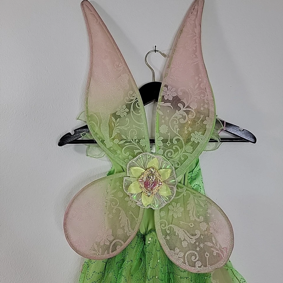 Disney Disfraz Campanilla Niñas 5/6 Alas Iluminadas Vestido de Hadas Halloween Foto 4 de 4