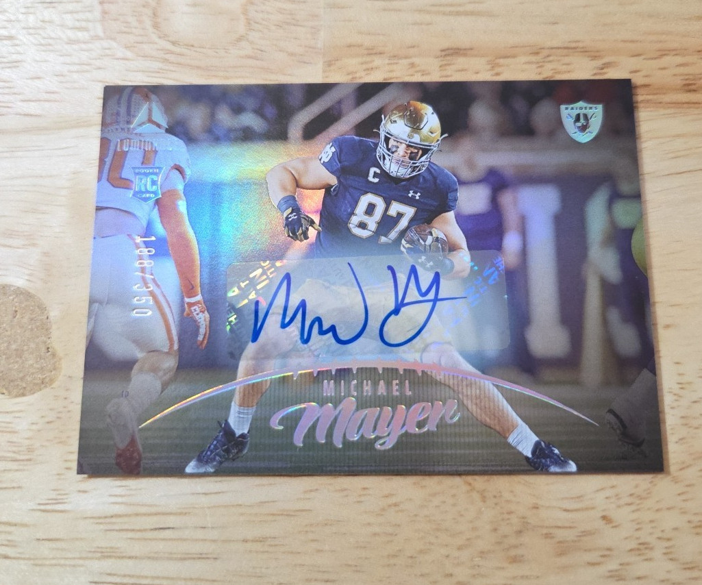 2023 Luminance MICHAEL MAYER Autograph /350 #192 Rookie Auto RC Raiders SP
