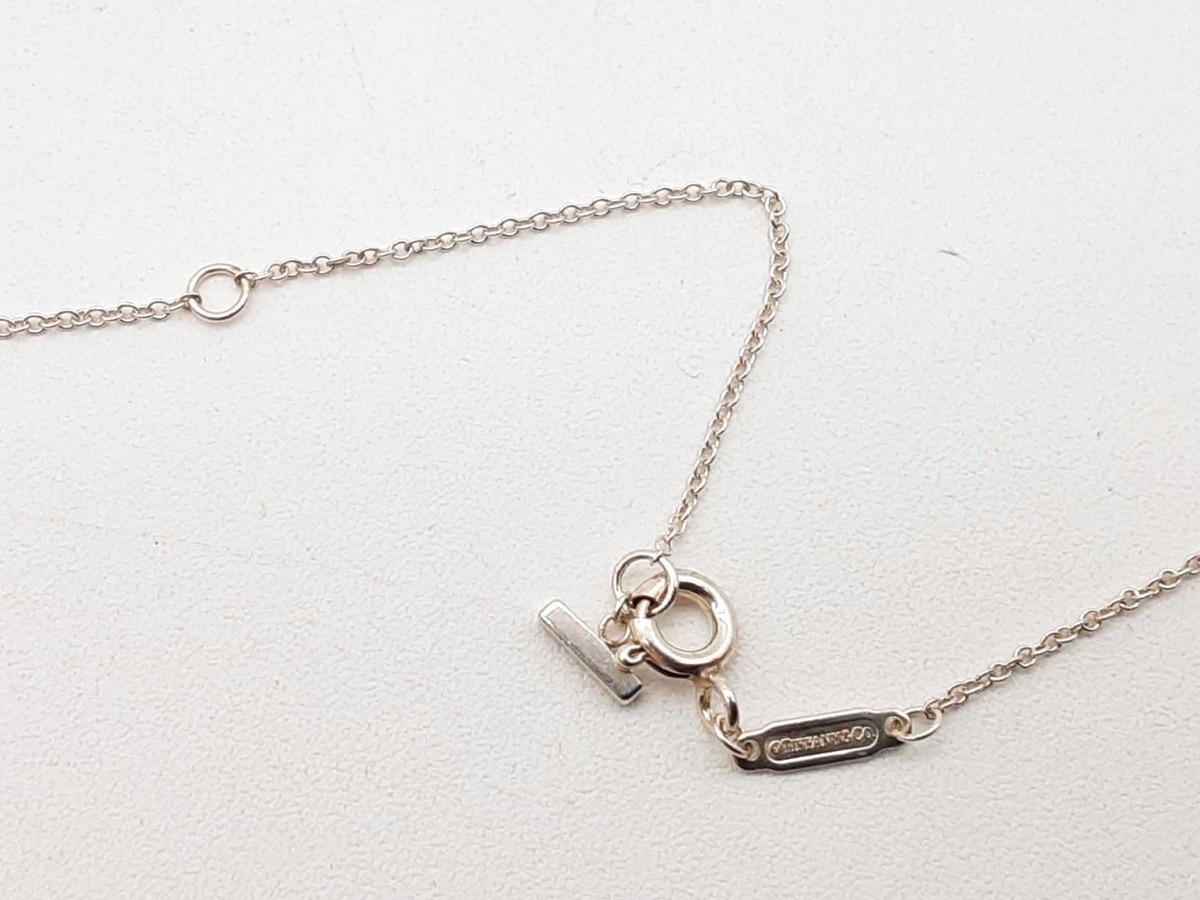 Tiffany & Co. Large T Smile 0.925 Silver 1.9g Necklace 18 In