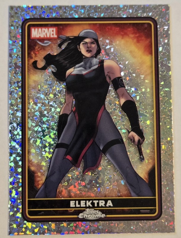 2025 Marvel Topps Chrome Deadpool Elektra Mini Diamonds #17 