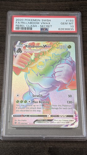 Rillaboom VMAX graded PSA 10 for sale on eBay