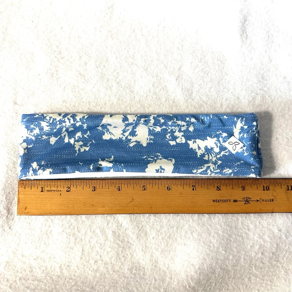 Prana 头带 花卉 OS 蓝色 白色 — 第 3/4 张图片