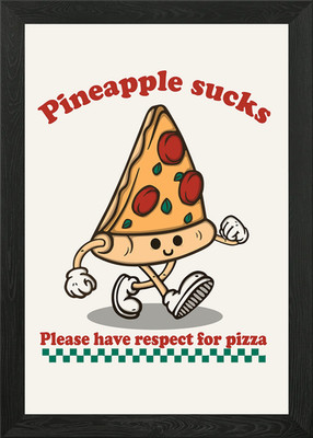 Ananas saugt gerahmtes Wandbild Poster Leinwanddruck Bild