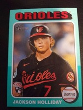 Jackson Holliday 2024 Topps Heritage High Number Aqua Border! 
