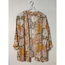My Danielle Kimono Cover-Up Open Cardigan Floral Size Large
