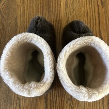 WOMEN'S BROWN MERINO WOOL SLIPPERS CHOCOLATE 