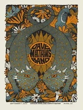 Dave Matthews Band Poster 9/7/2013 Irvine CA Signed & Numbered #41/590