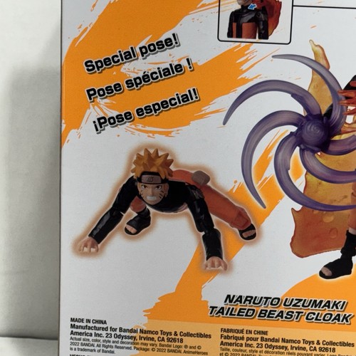 Figura de 6" Bandai Anime Heroes Beyond Naruto Naruto Uzumaki Tailed Beast Cloak - Imagen 6 de 6