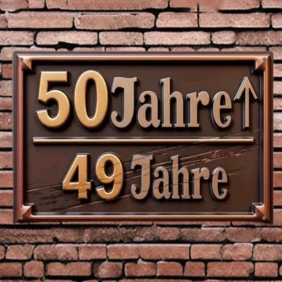 Blechschild 50. Geburtstag Geschenk Schild 50 Spaß lustig Spruch Deko (F21) - Bild 1 von 2