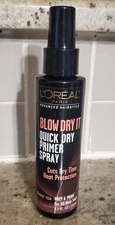 L'oreal Paris Blow Dry It Quick Dry Hair Primer Spray 4.2 fl oz Fibralock Tech