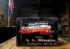 Fahnen Fabrik Hersteller Deutsches Reich Reklame 1. Weltkrieg Schild Alu Druck