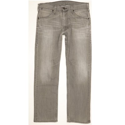 Levi's 504  Herren Grau Straight Regular Stretch Jeans W33 L29 (107605)