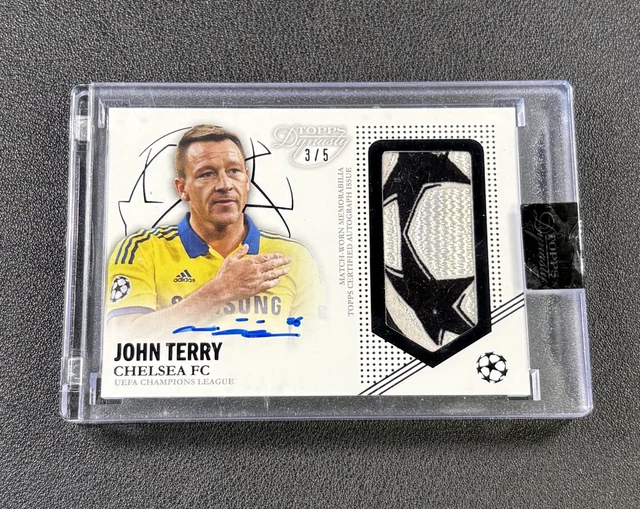 JOHN TERRY 2022 TOPPS DYNASTY MATCH USED PATCH AUTO 3/5 CHELSEA