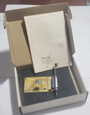 IEEE 1284 Parallel Port ISA 8-bit Printer PRN PC DB25F Windows Adapter Card SiiG