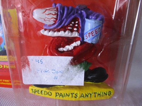 Ed Roth Rat Fink Speedo Fink 1999 Shadowbox 3 1/2" Figura Tarjeta Coleccionable Hot Rod - Imagen 2 de 3