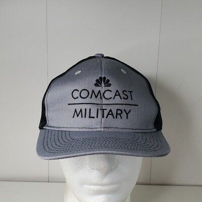 Comcast Military Peacock Embroidered Logo Mesh Trucker Hat