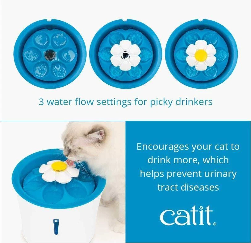 Catit Flower Fountain With LED Nightlight 3L eBay