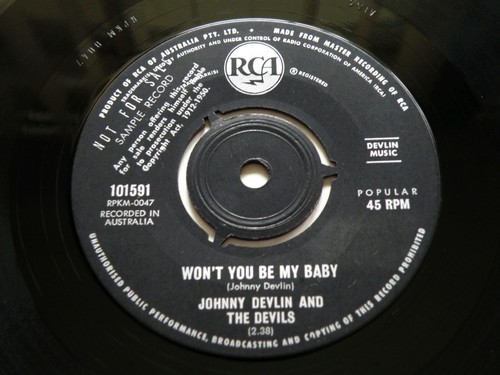 1965 PROMO JOHNNY DEVLIN PAUL McCARTNEY BEATLES*WON'T YOU BE MY BABY/WALK CAT*45 - Picture 10 of 16