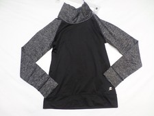Energy Zone Black  White Athletic Turtle Neck Thumbholes Girl's Size 10/12