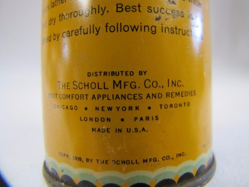 Dr Scholls Foot Soap Canister Tin Antique 1939 Dr Scholl's Granulated Foot Soap - Bild 6 von 11